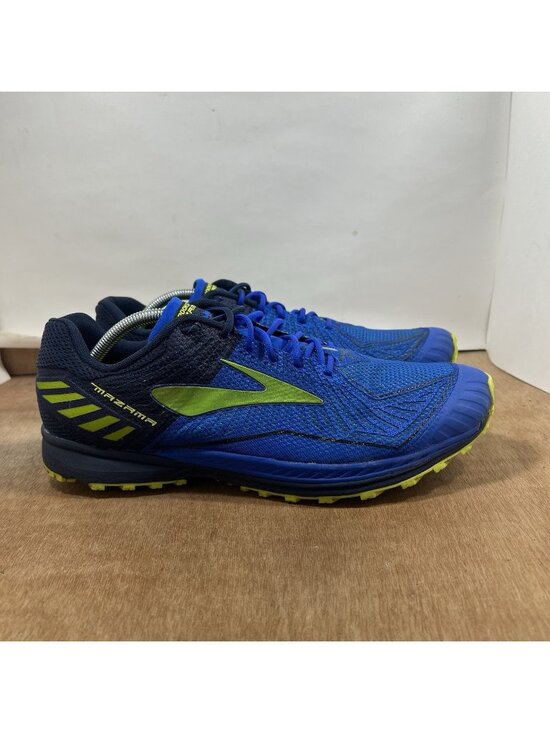 Brooks Mazama Men Size 12 Trail Running Shoes Lightweight Athletic Blue Yellow main image 4